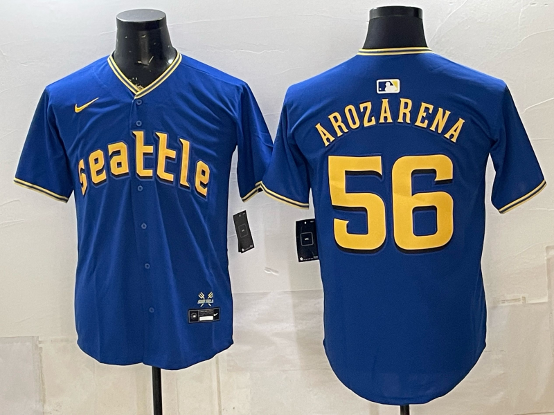 Men 2026 Seattle Mariners #56 Arozarena blue Nike MLB Jersey 0724058->youth mlb jersey->Youth Jersey